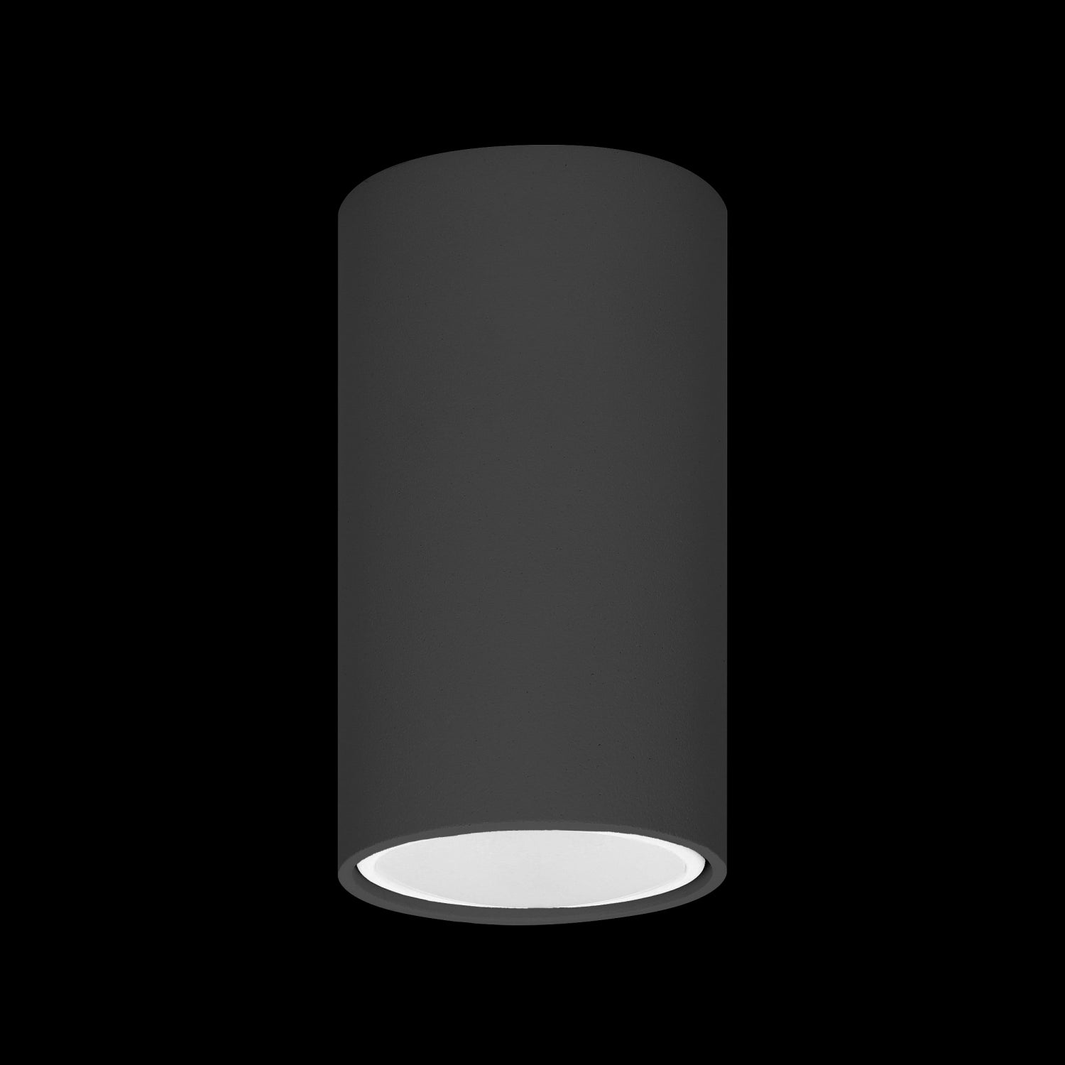 BARBRA DLR Round Black Aluminium GU10 Surface Downlight, IP20, Max 7W